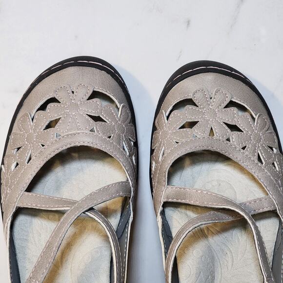JBU Jambu Wildflower Mary Jane Flats Size 9 Black Pink Memory Foam Comfort - Picture 3 of 7